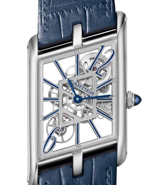 The skeleton dial allows the wearers to view the movement.